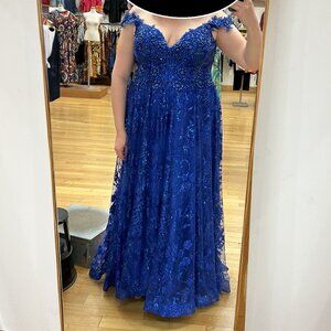 Formal Evening Dress Size 20 Royal Blue
